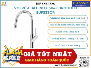 Vòi rửa bát inox 304 Eurogold EUF333CR